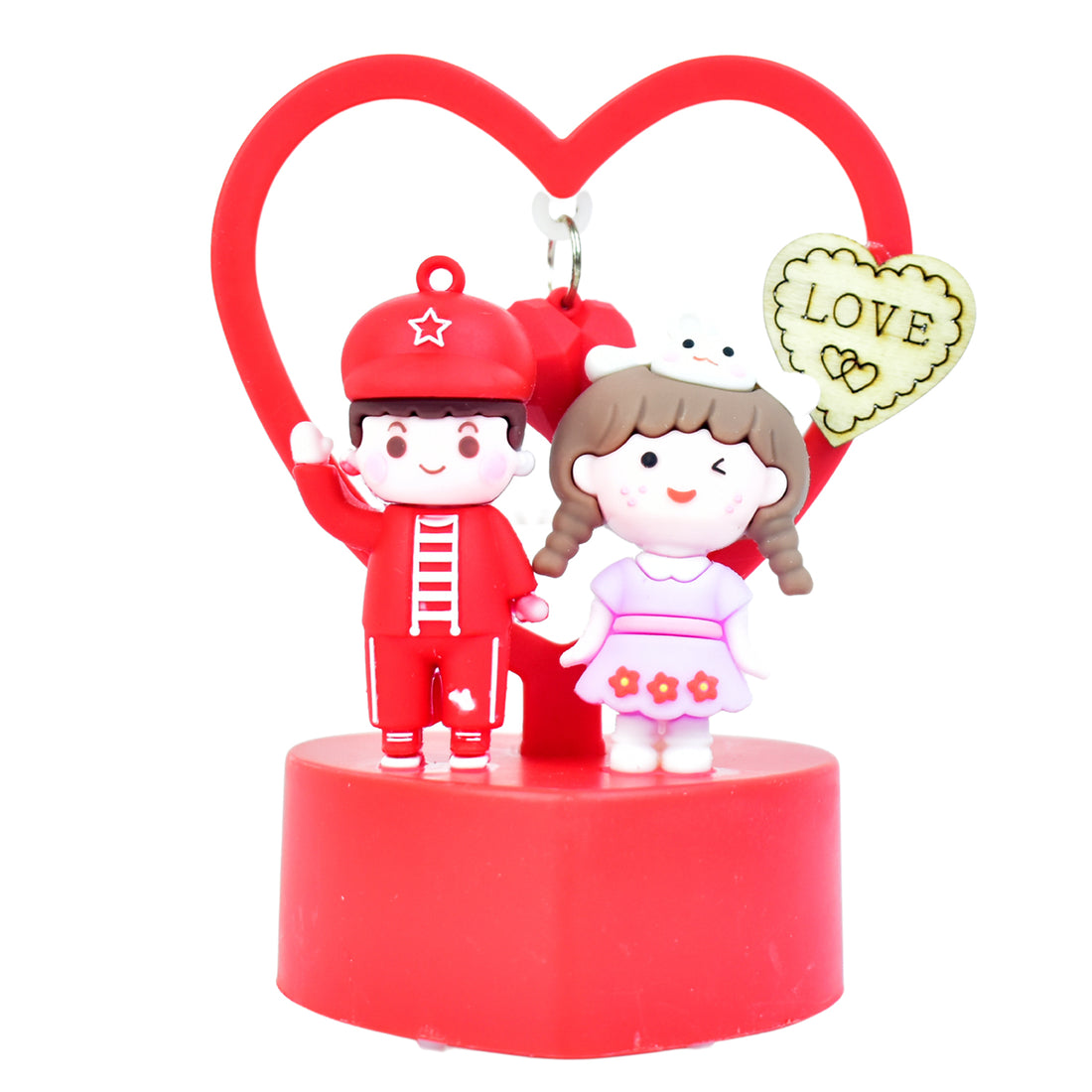 Glanciety Cute Romantic Couple Love Showpiece With Heart Frame