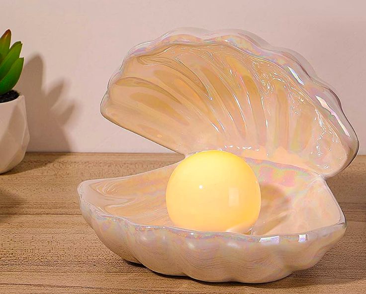 Glanciety Shell Pearl Night Lamp