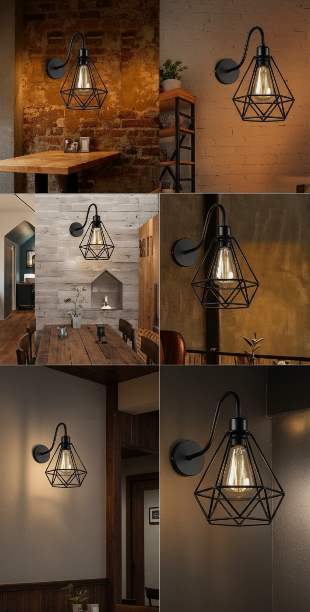 Glanciety Modern Geometric Wall Sconce