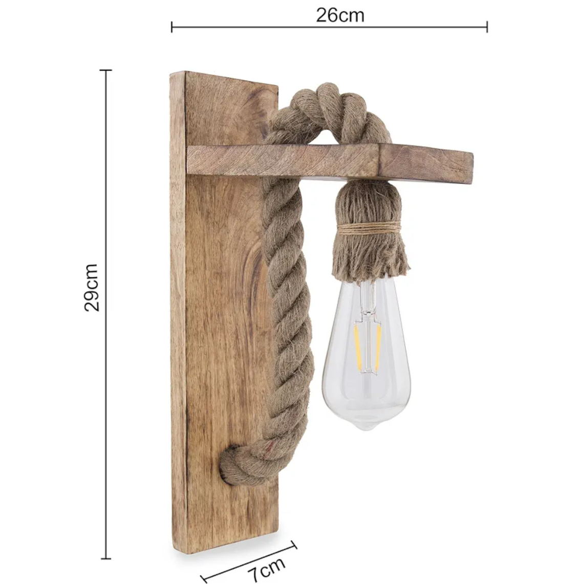Glanciety Retro Rope Wall Lantern