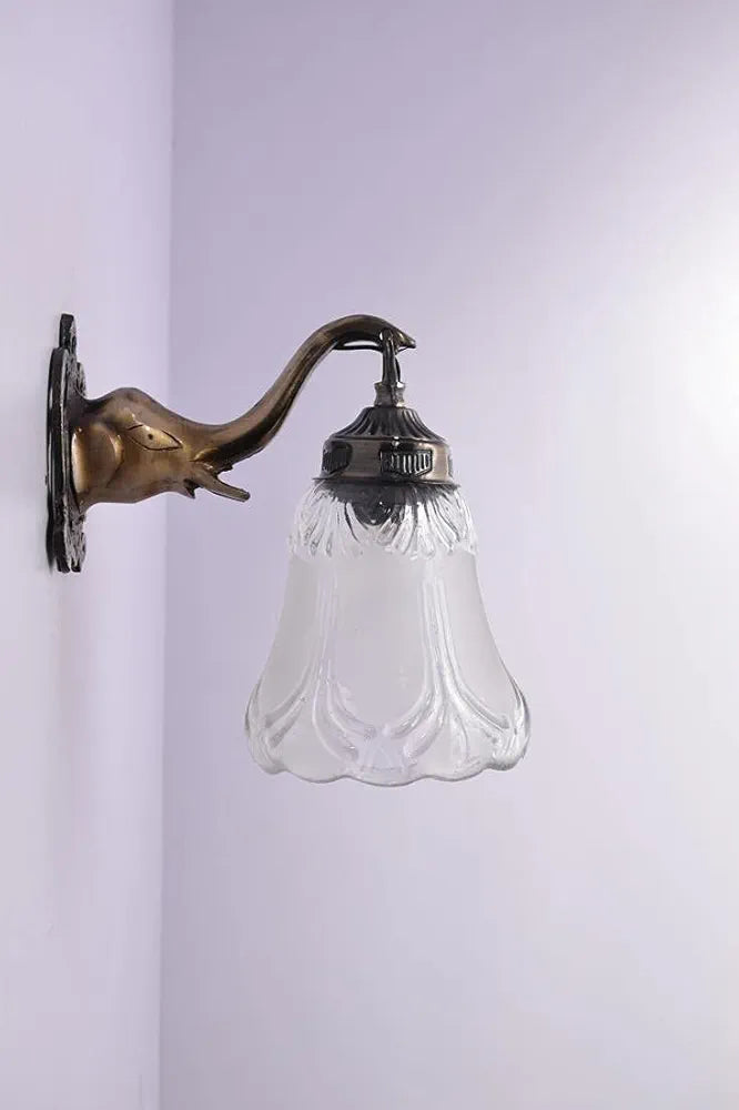 Glanciety Vintage Style Elephant Wall Light