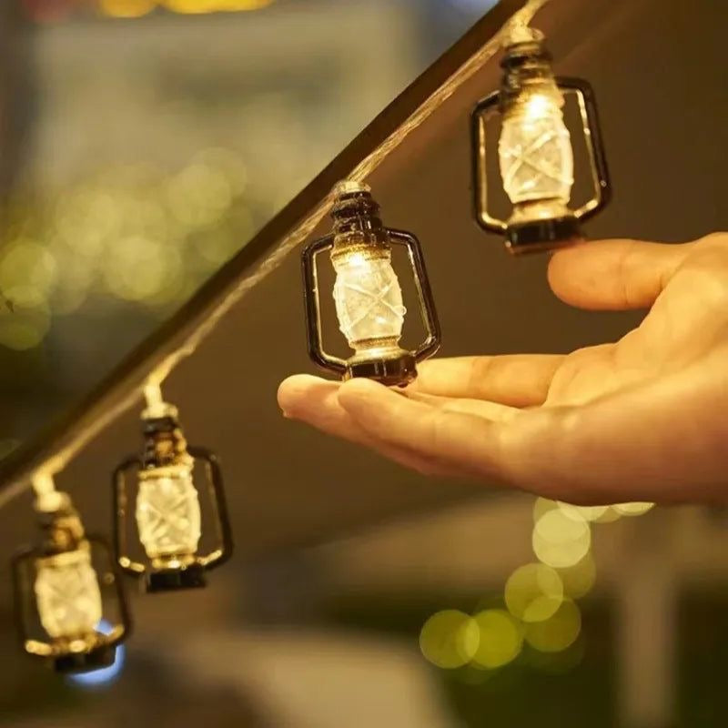Glanciety Black Lantern String Lights
