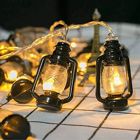 Glanciety Black Lantern String Lights