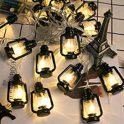 Glanciety Black Lantern String Lights