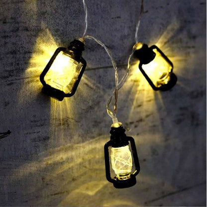 Glanciety Black Lantern String Lights