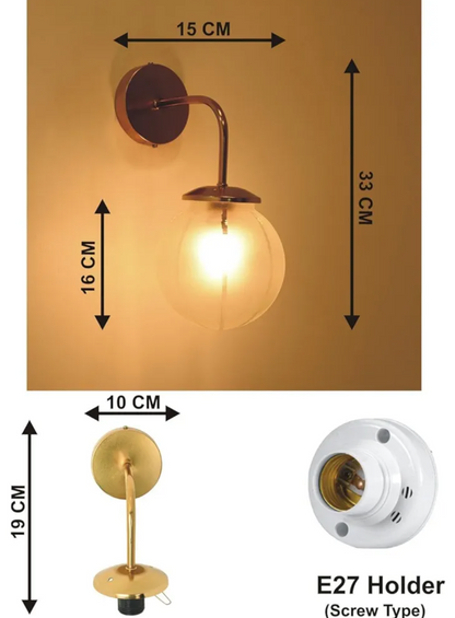 Glanciety Vintage Style Ornate Wall Lamp
