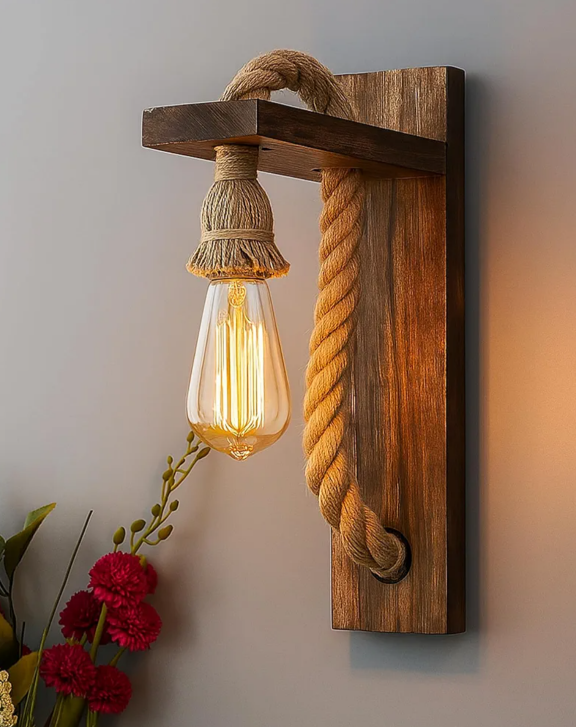 Glanciety Retro Rope Wall Lantern