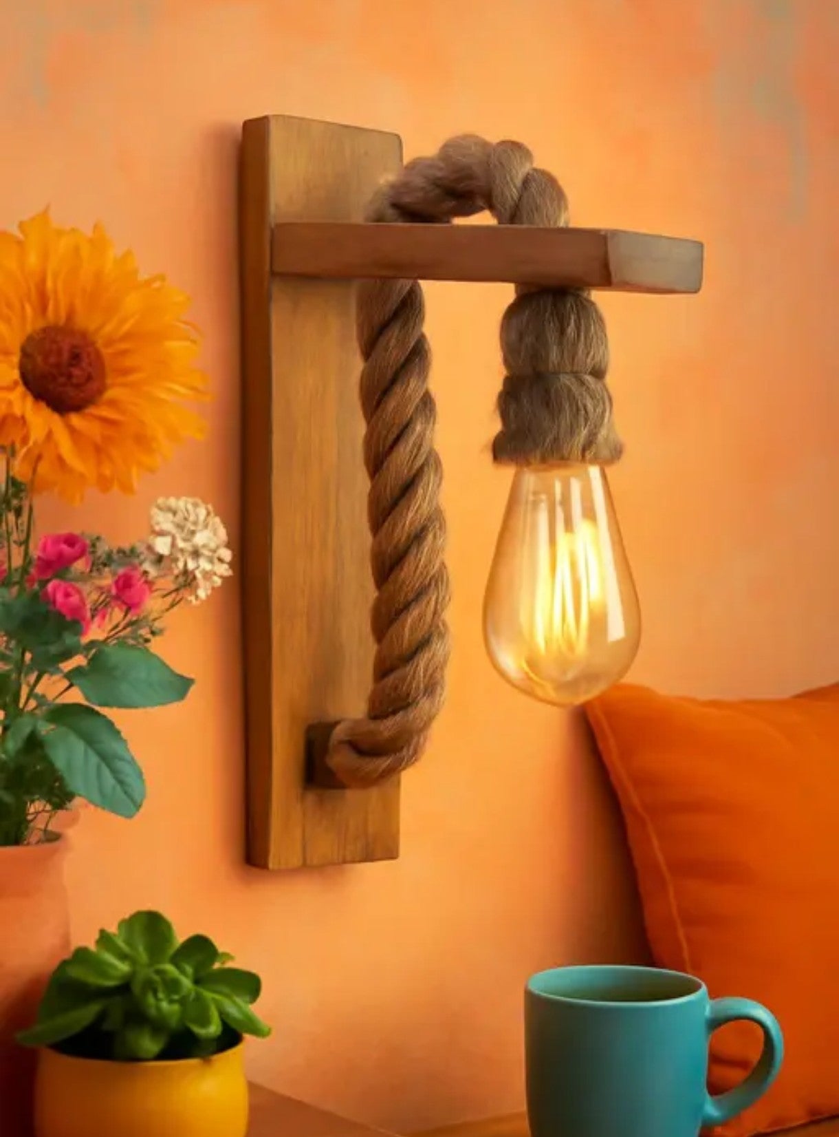 Glanciety Retro Rope Wall Lantern