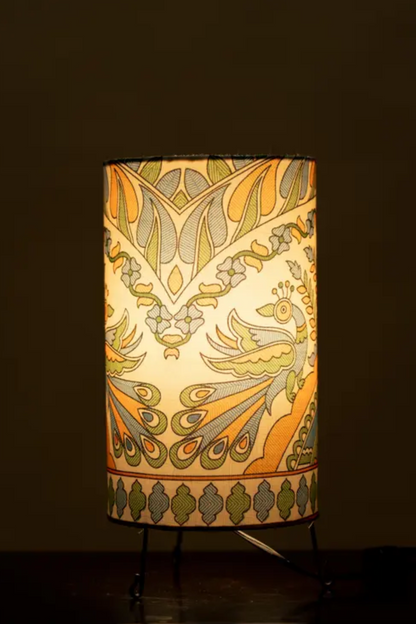 Glanciety Handicraft Table Lamp – Madhubani Art on Fabric Shade