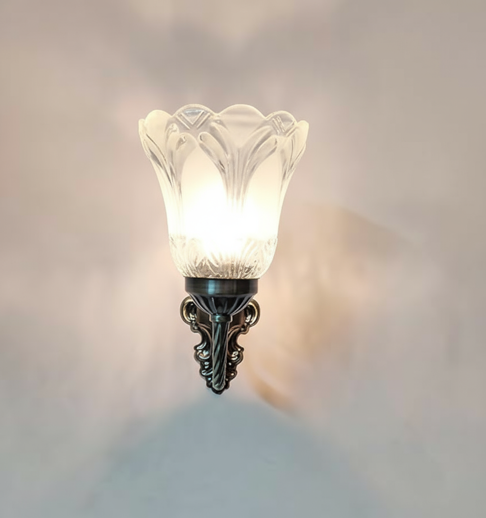 Glanciety Vintage Style Ornate Wall Lamp