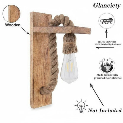 Glanciety Retro Rope Wall Lantern