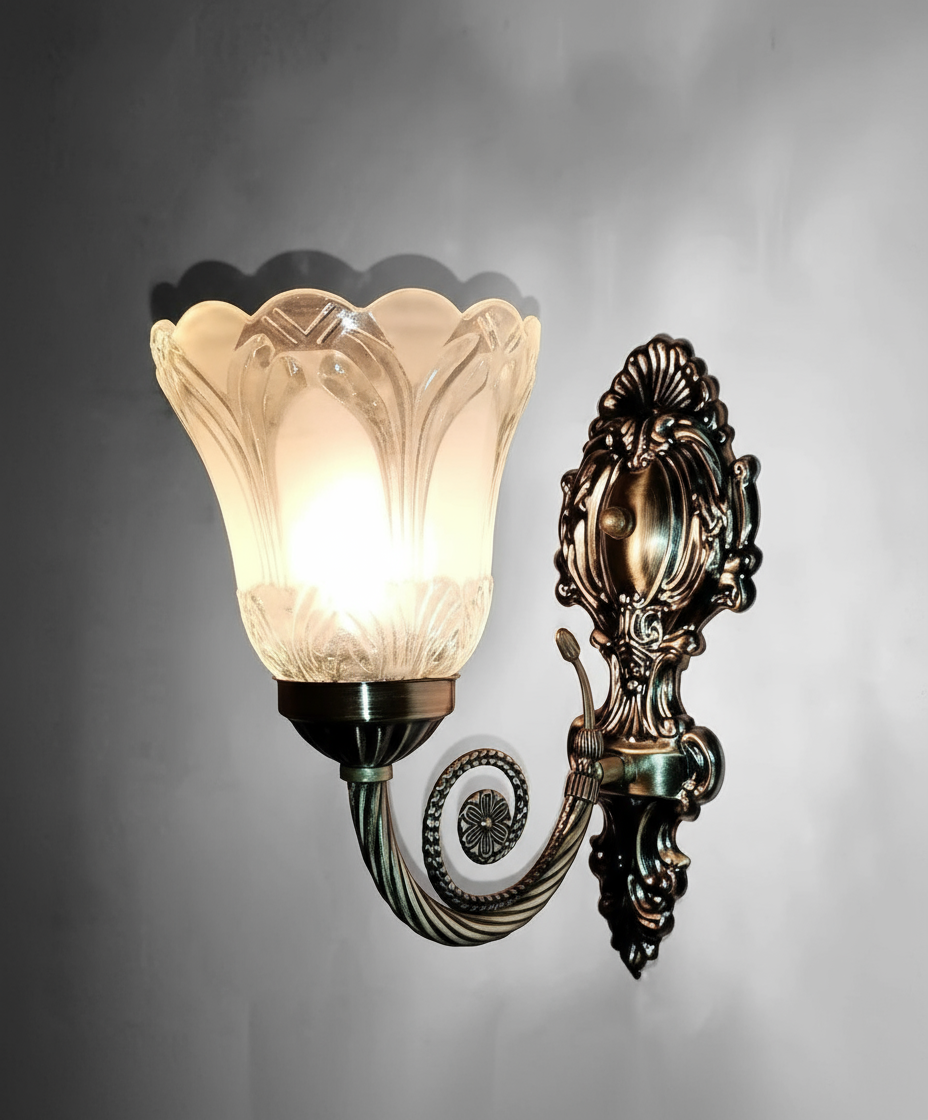 Glanciety Vintage Style Ornate Wall Lamp