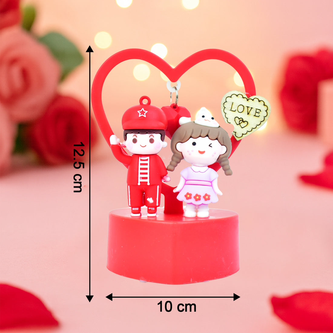 Glanciety Cute Romantic Couple Love Showpiece With Heart Frame